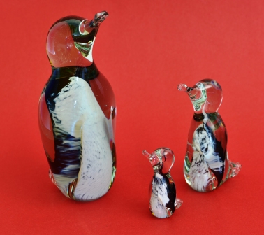 recycled glas pinguins